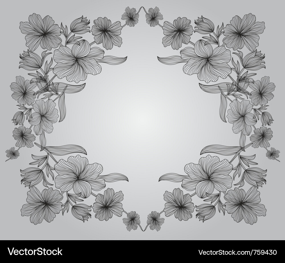 Floral invitation Vector Image