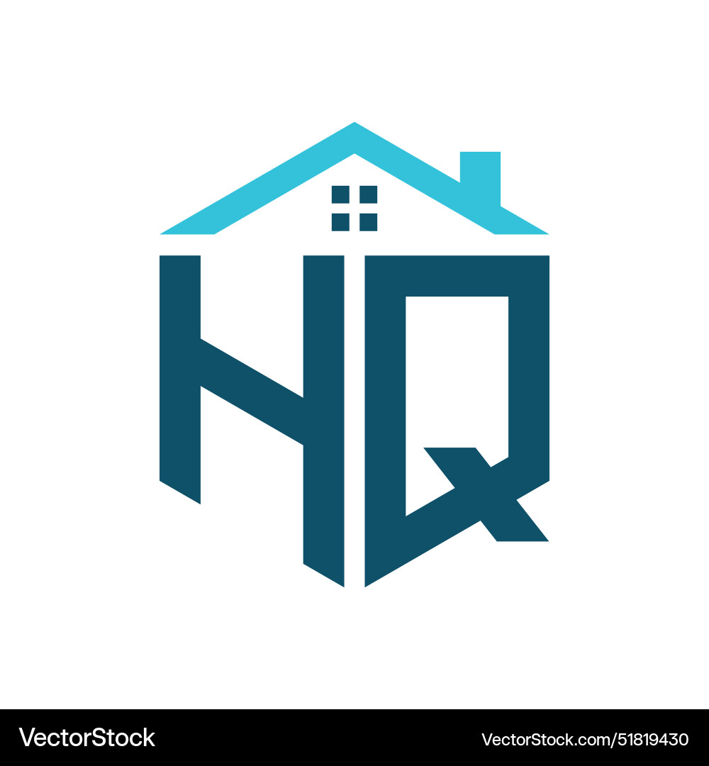 Hq Haus Logo Design Vorlage Buchstaben Hq Haus Logo Design Vorlage Buchstaben vektorbild