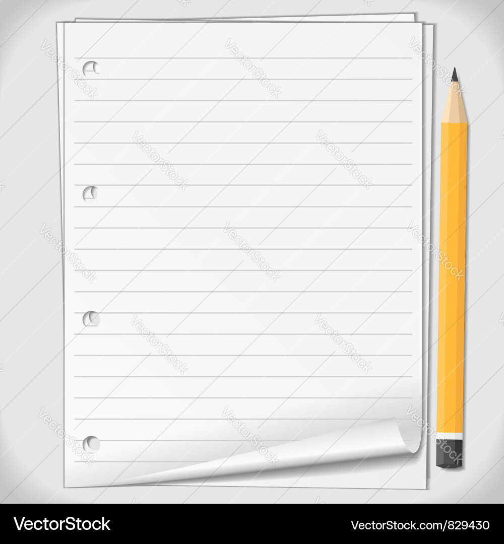 Paper and pencil Vector Image