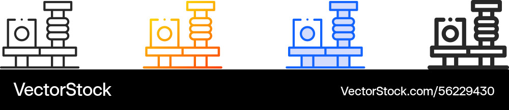 Scratching post iconthin linear gradient blue Scratching post iconthin linear gradient blue Vector Image