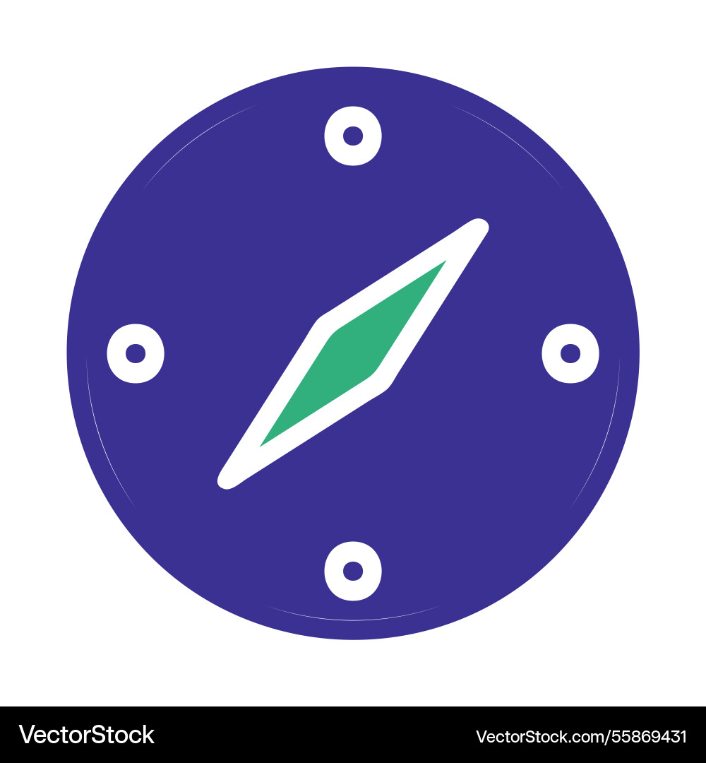 A minimalist compass icon with navigation theme A minimalist compass icon with navigation theme Vector Image