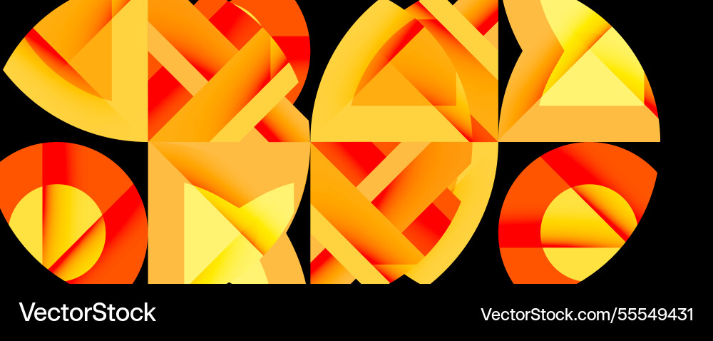 Abstract geometric composition with interlocking Abstract geometric composition with interlocking vector image