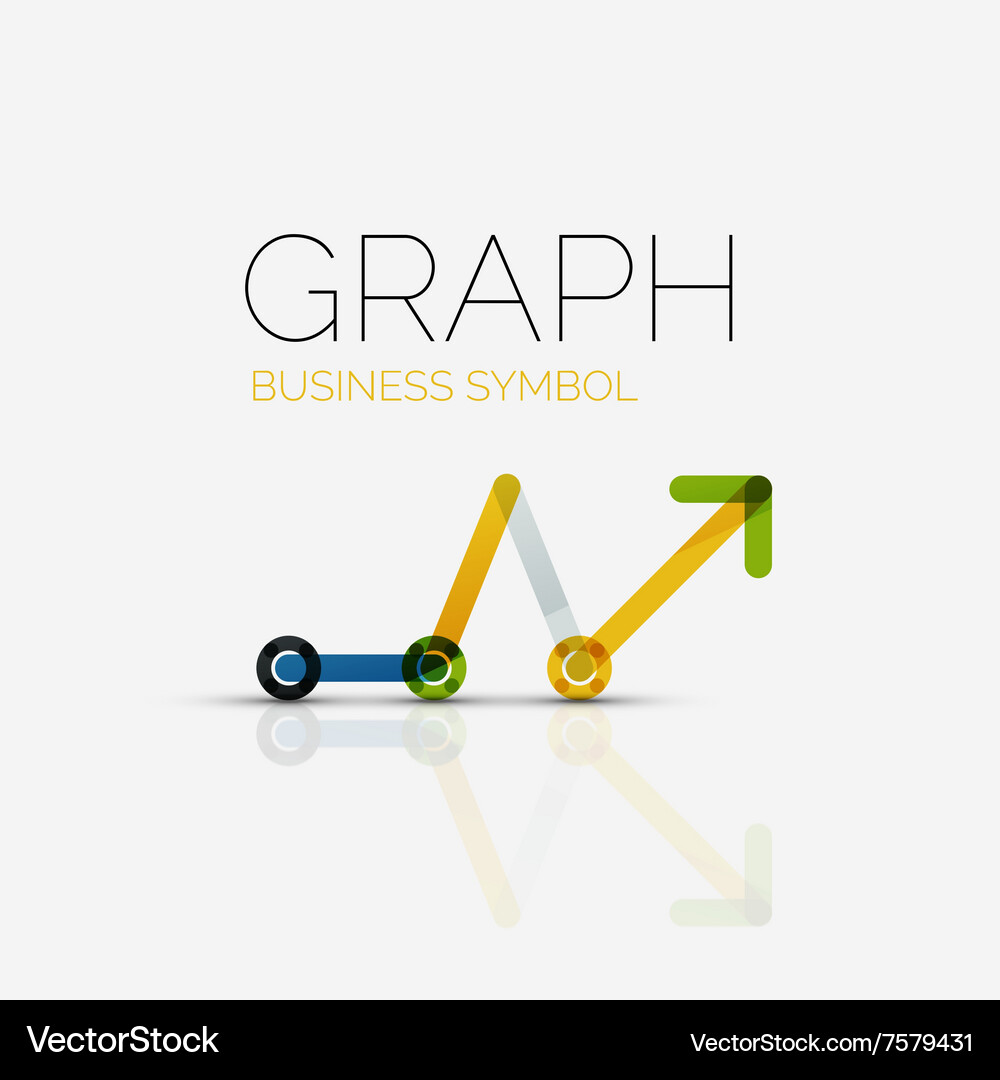 Abstract logo idea linear chart or graph Vector Image