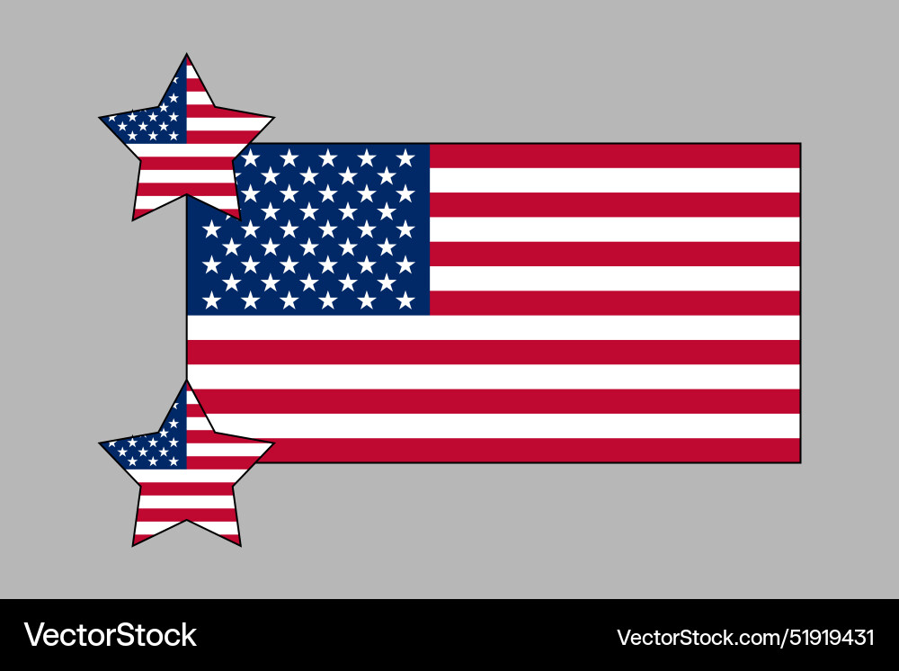 American Flag Royalty Free Vector Image Vectorstock American Flag Royalty Free Vector Image Vectorstock