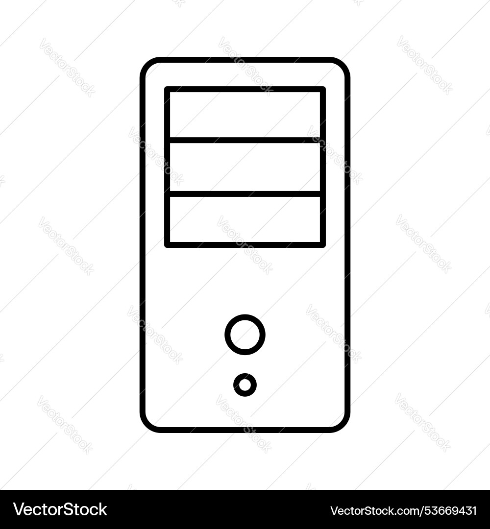 Computer icon outline style design isolated Computer icon outline style design isolated Vector Image