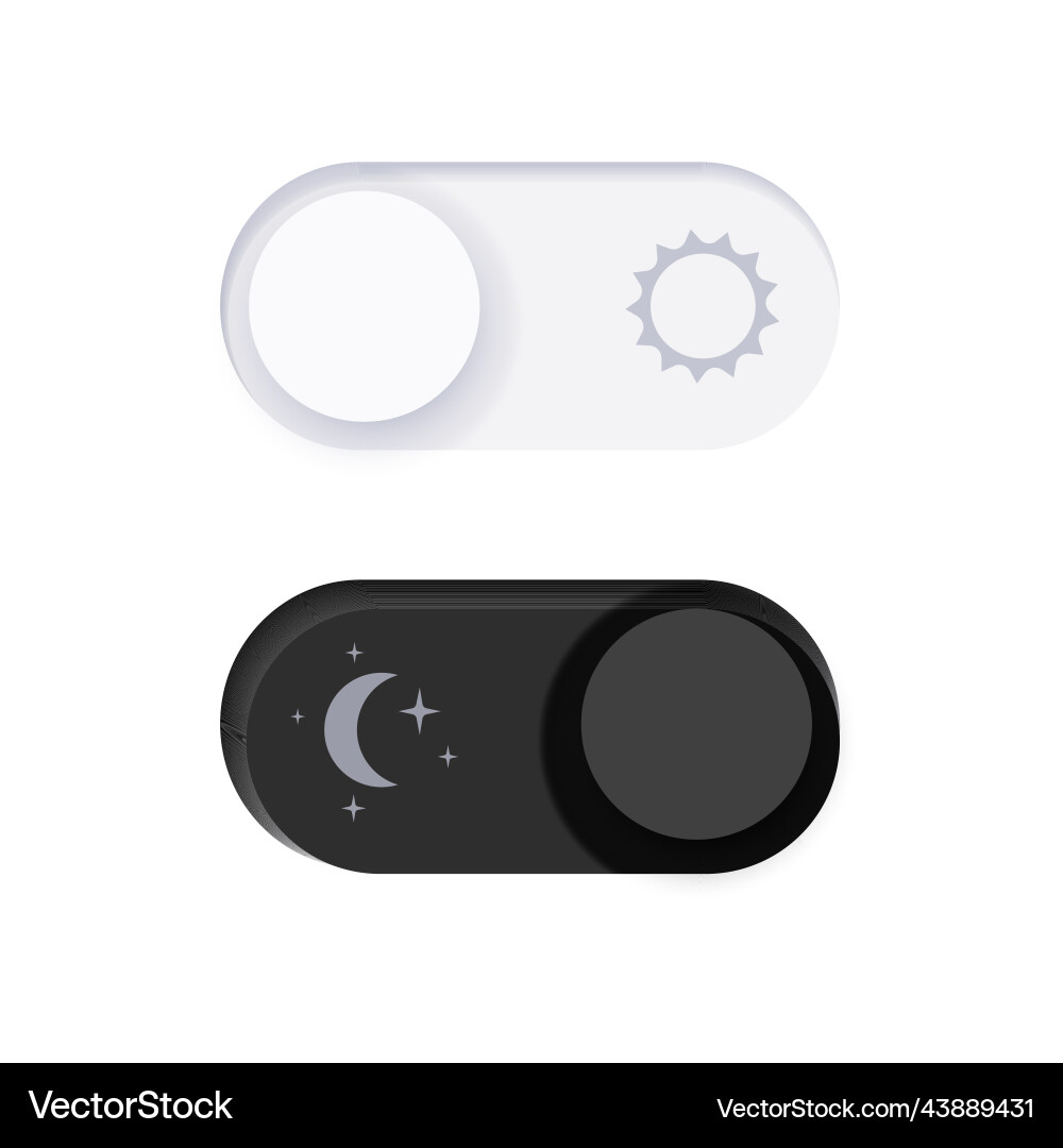 Dark Mode Toggle Switch vector image