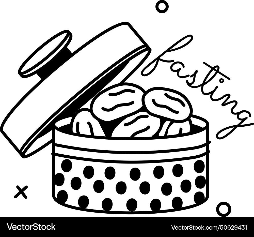 Fasting dates Vector Image