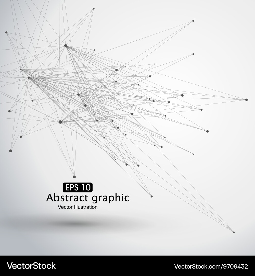 Abstract Network of Dots and Lines Vector Image