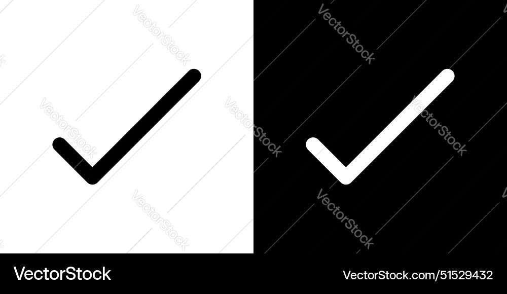 Check icon set checkmark symbol accept verify Vector Image
