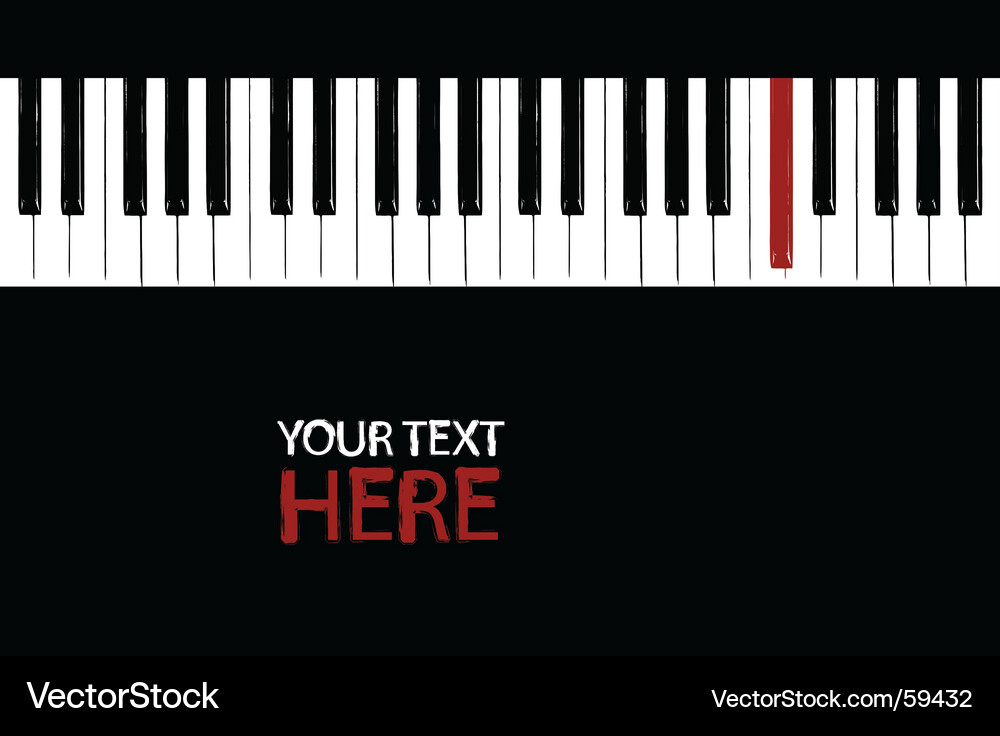 Red Piano Key Vector Image
