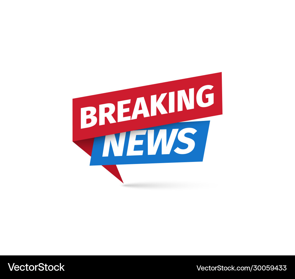 Breaking News Icon - Modern Style Vector Image