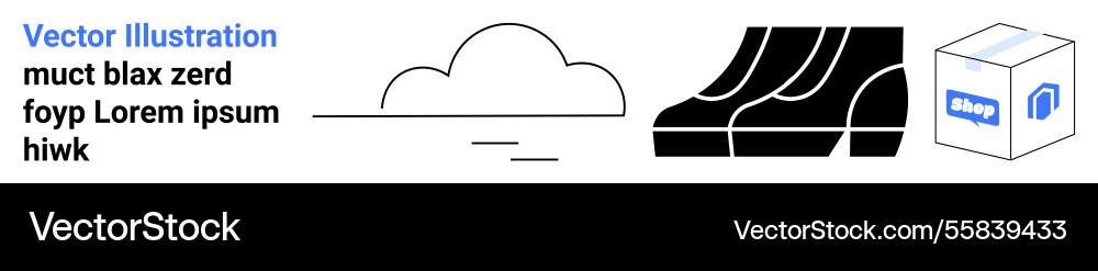 Cloud computing data storage and e-commerce Cloud computing data storage and e-commerce vector image