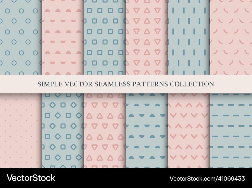 Collection of seamless simple patterns Collection of seamless simple patterns vector image