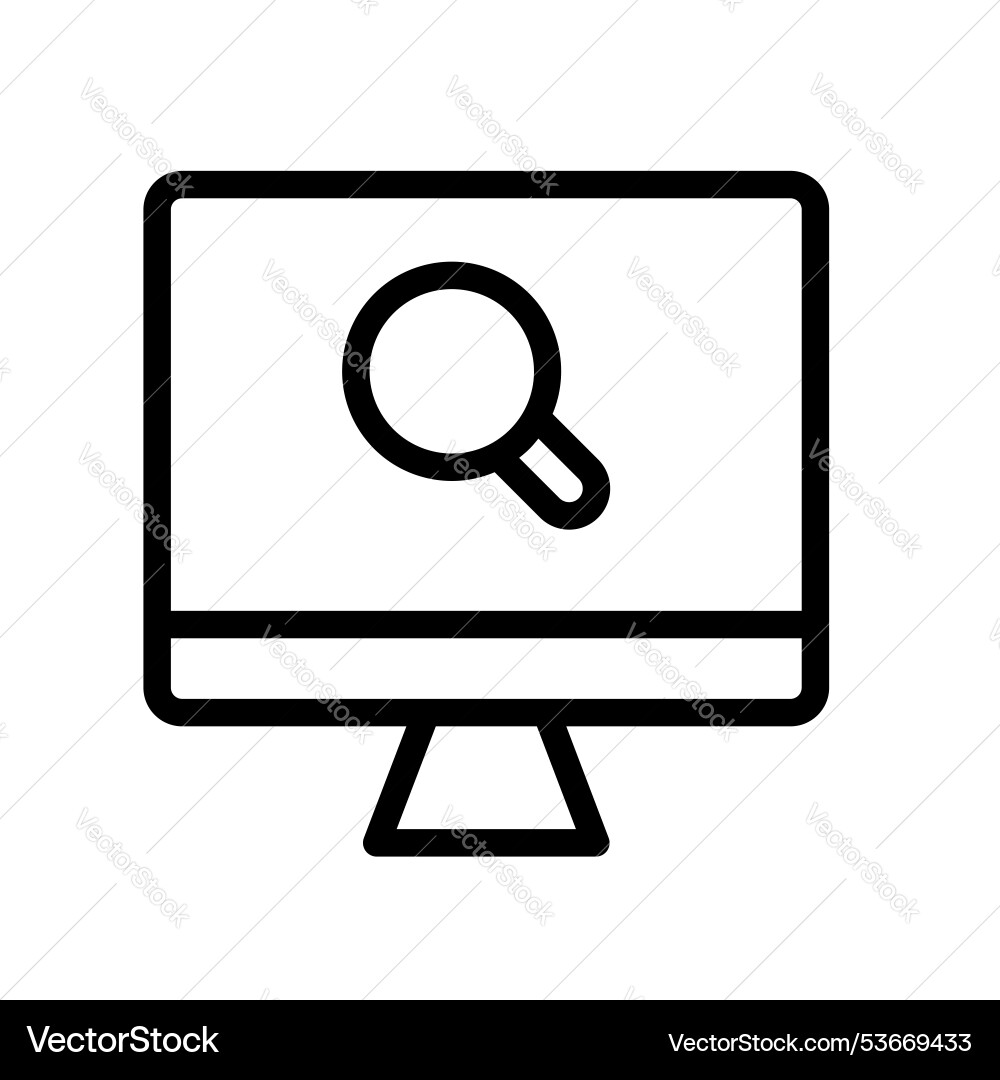Computer icon outline style design isolated Vector Image