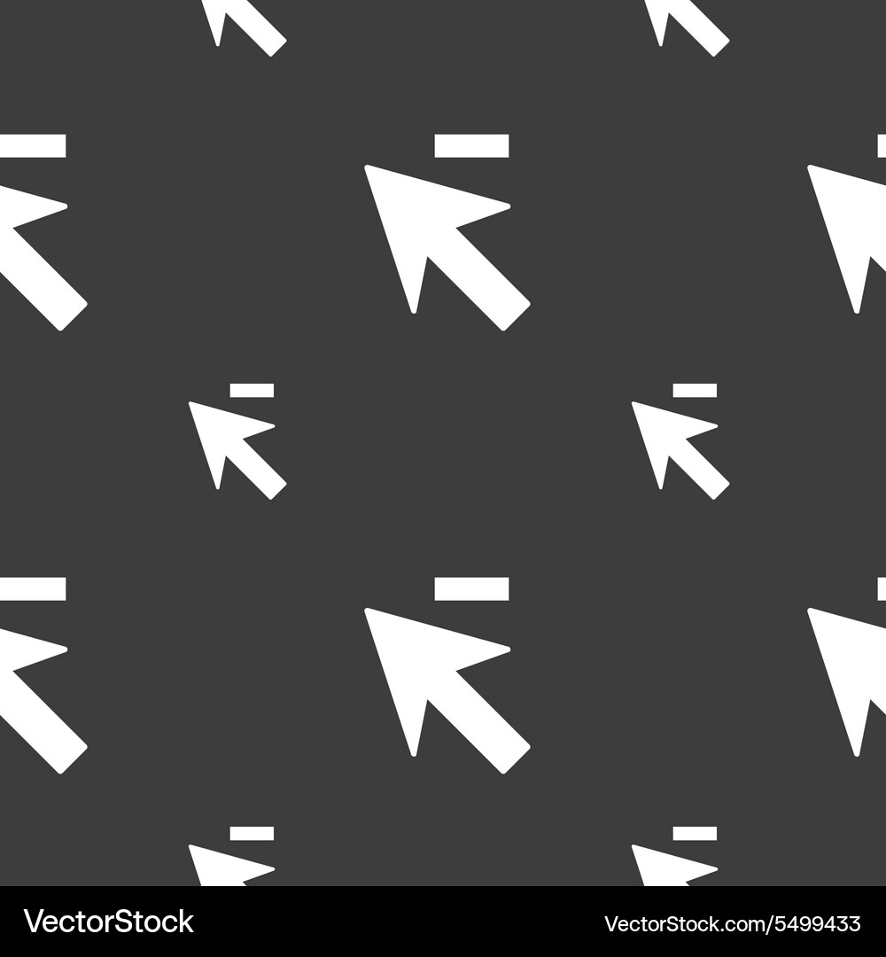 Cursor arrow minus icon sign seamless pattern Vector Image