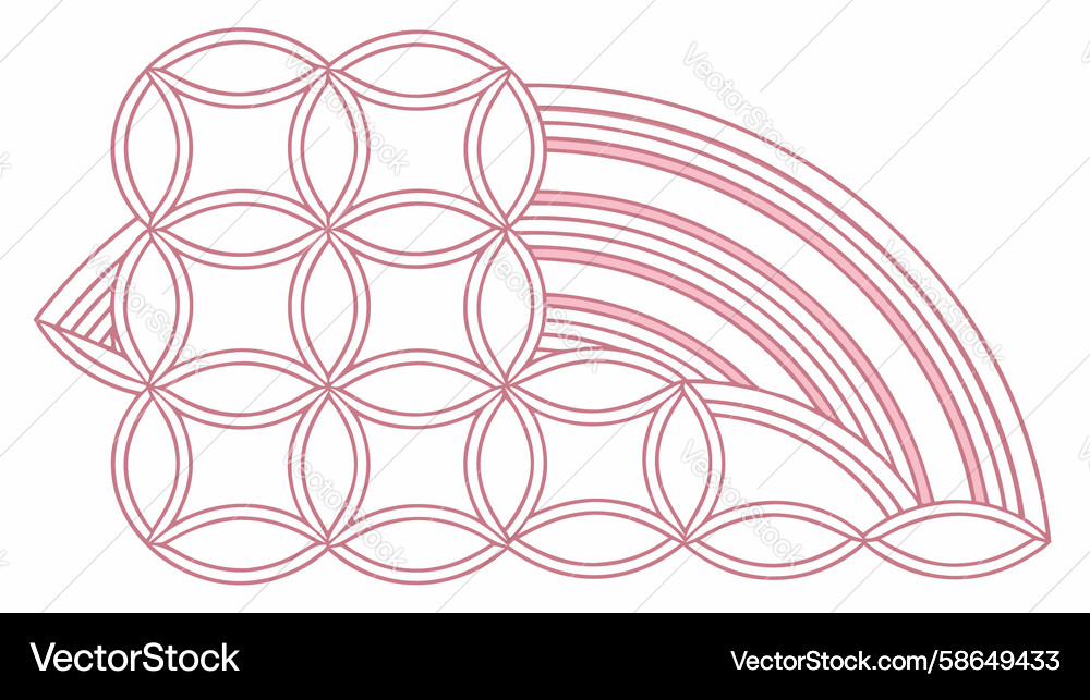 Decorative fan or shell pattern abstract design Vector Image