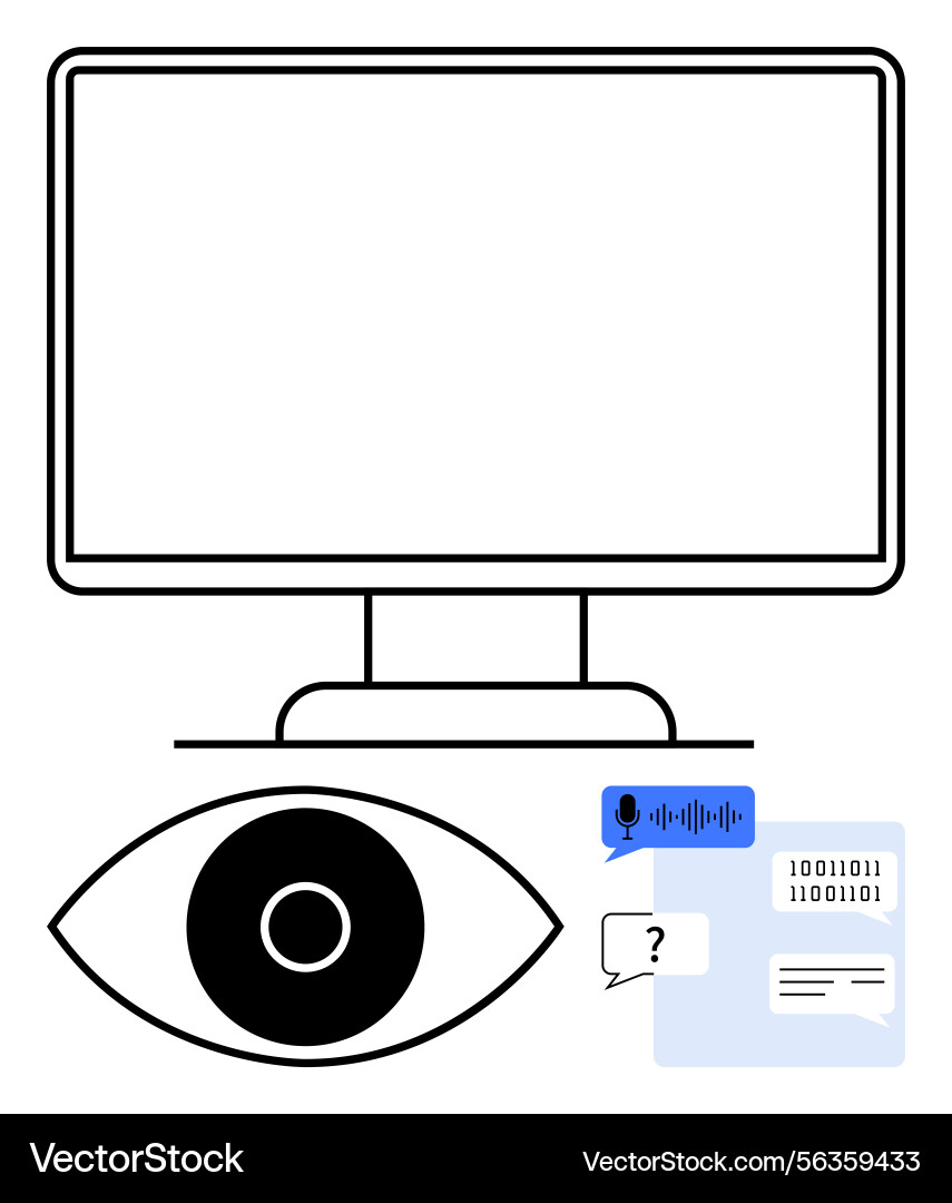 Digital monitoring and communication tools Digital monitoring and communication tools vector image