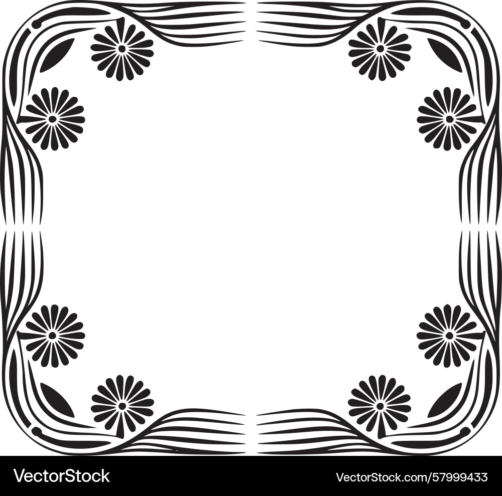 Floral Frame Border Royalty Free Vector Image - VectorStock
