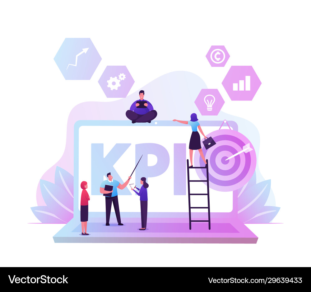 KPI Data Report - Performance Insights vector image