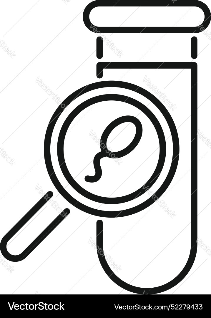 Scientist analyzing sperm in a test tube using Vector Image