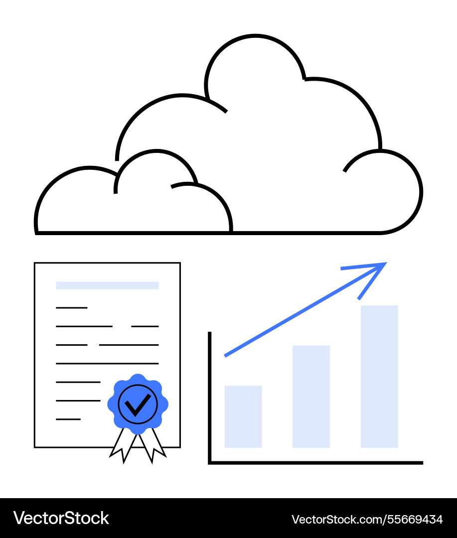 Cloud storage for secure data management Cloud storage for secure data management Vector Image