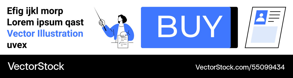 Online shopping interface with buy button text Vector Image