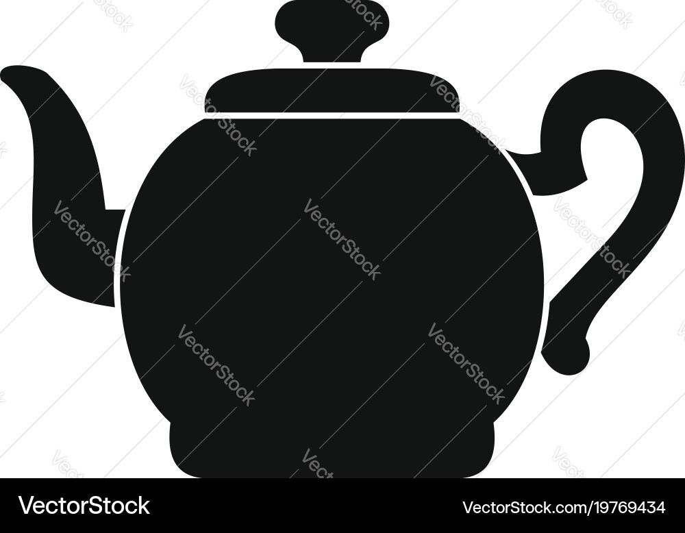 Teapot with cap icon simple style Vector Image