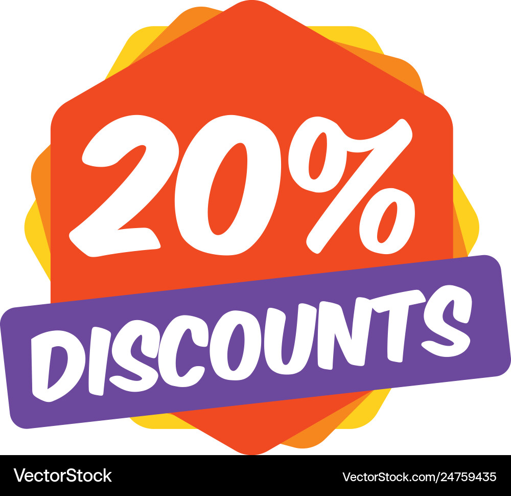 20 off discount promotion sale promo market 20 off discount promotion sale promo market vector image
