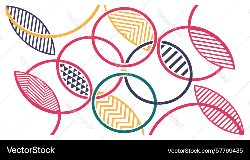 Abstract geometric pattern with intersecting vector image