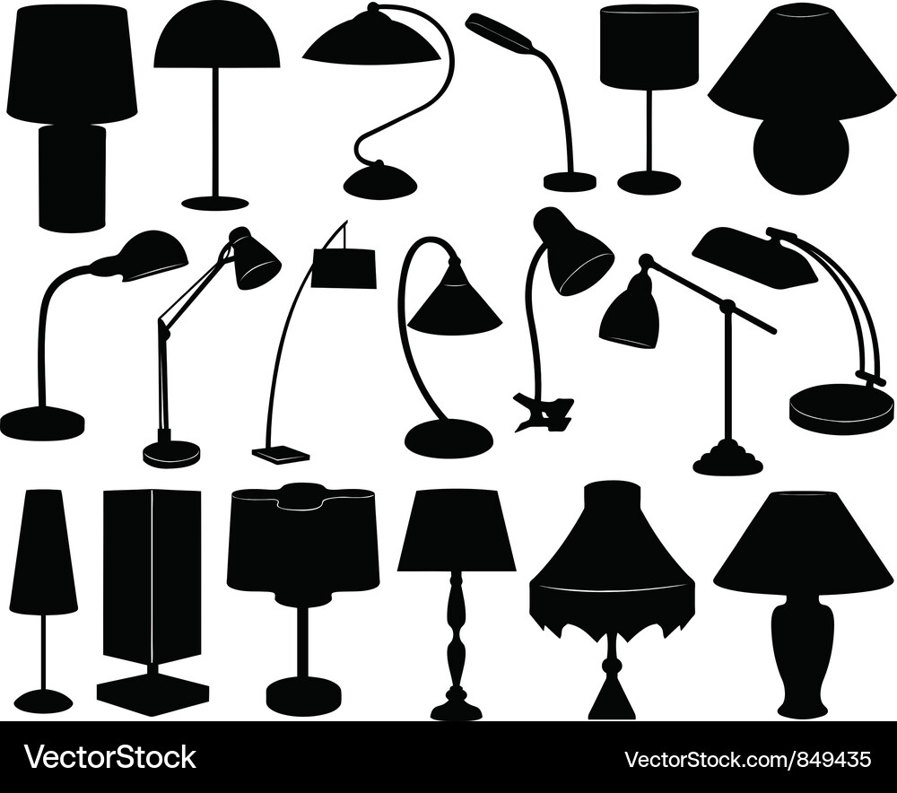 Elegant Lamp Collection Vector Image