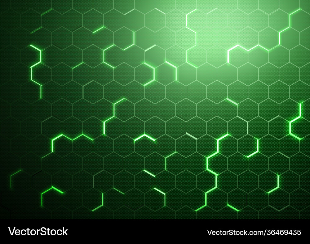 Futuristic Hexagonal Light Ray Pattern vector image