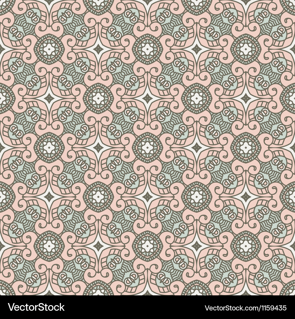 Retro Floral Pattern Background Vector Image