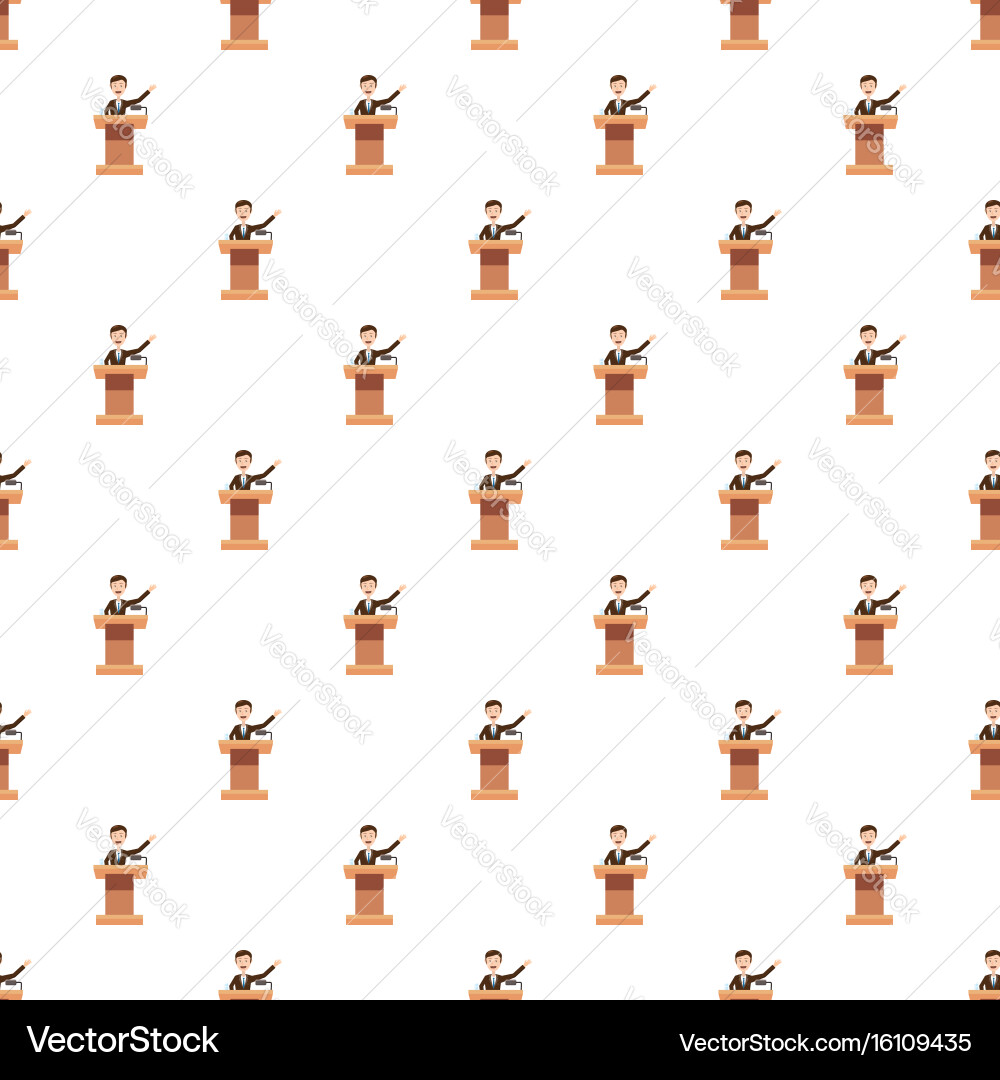 Speaker makes a report pattern Vector Image