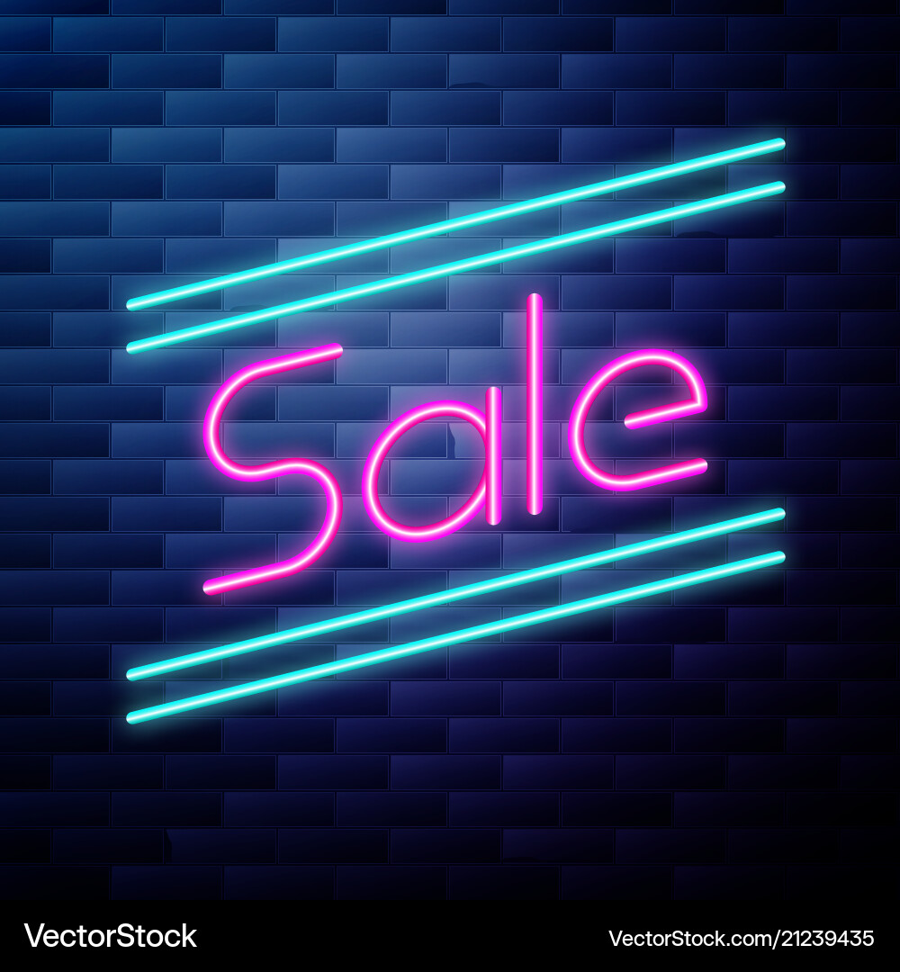 Verkauf leuchtendes Neonzeichen Verkauf leuchtendes Neonzeichen vektorbild