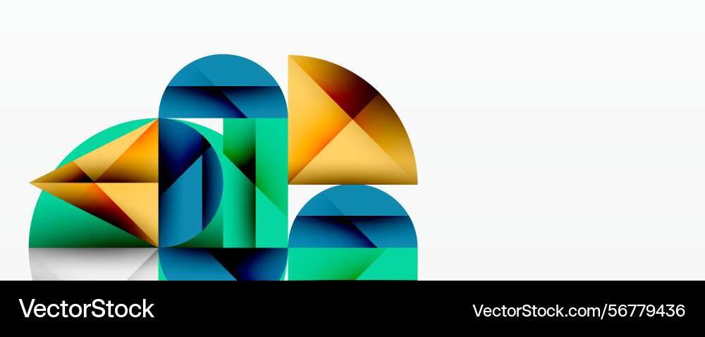 Abstract geometric shapes overlap creating Abstract geometric shapes overlap creating vector image