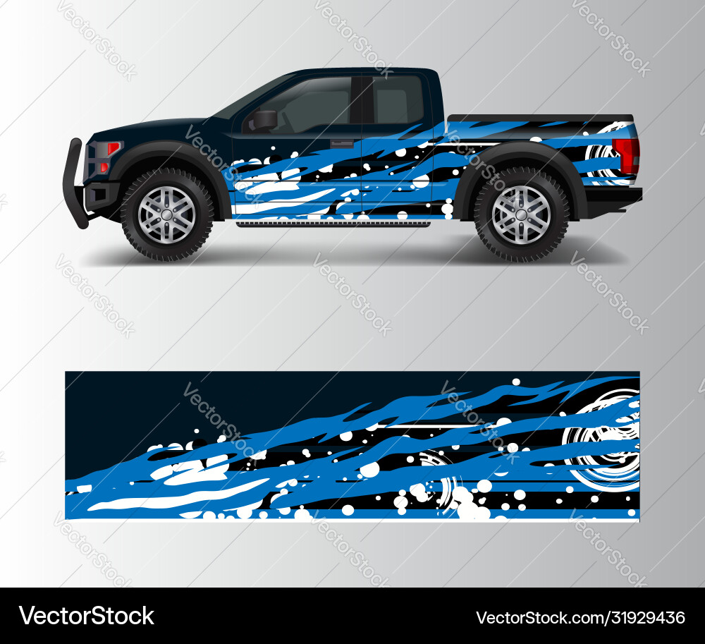 Dynamic Car Wrap Stripe Pattern vector image