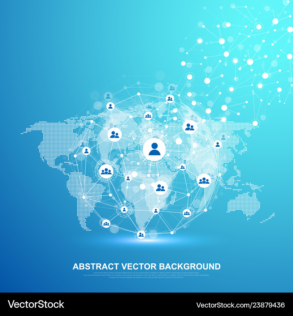 Networking connection concept abstract technology Vector Image