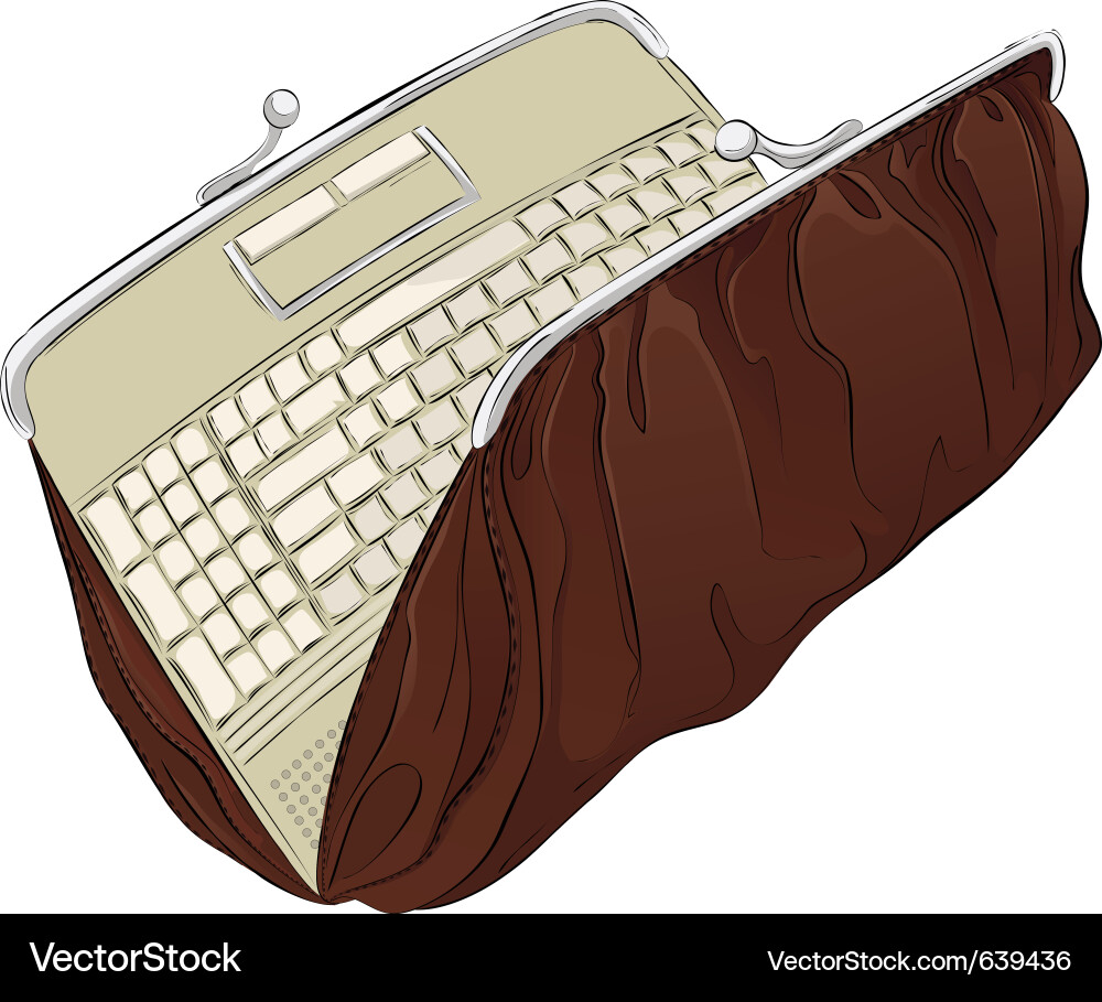 Notebook purse Vector Image