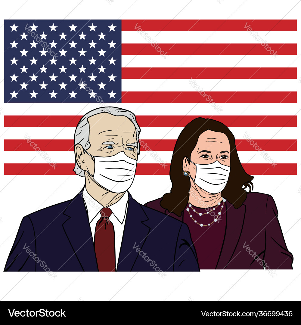 President and vice usa biden harris President and vice usa biden harris Vector Image