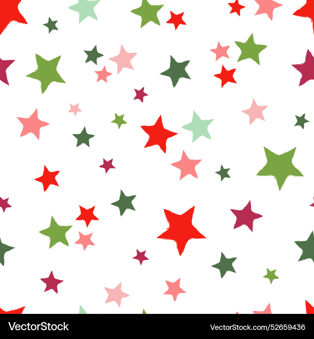 Seamless pattern with star toss on white Vector Image