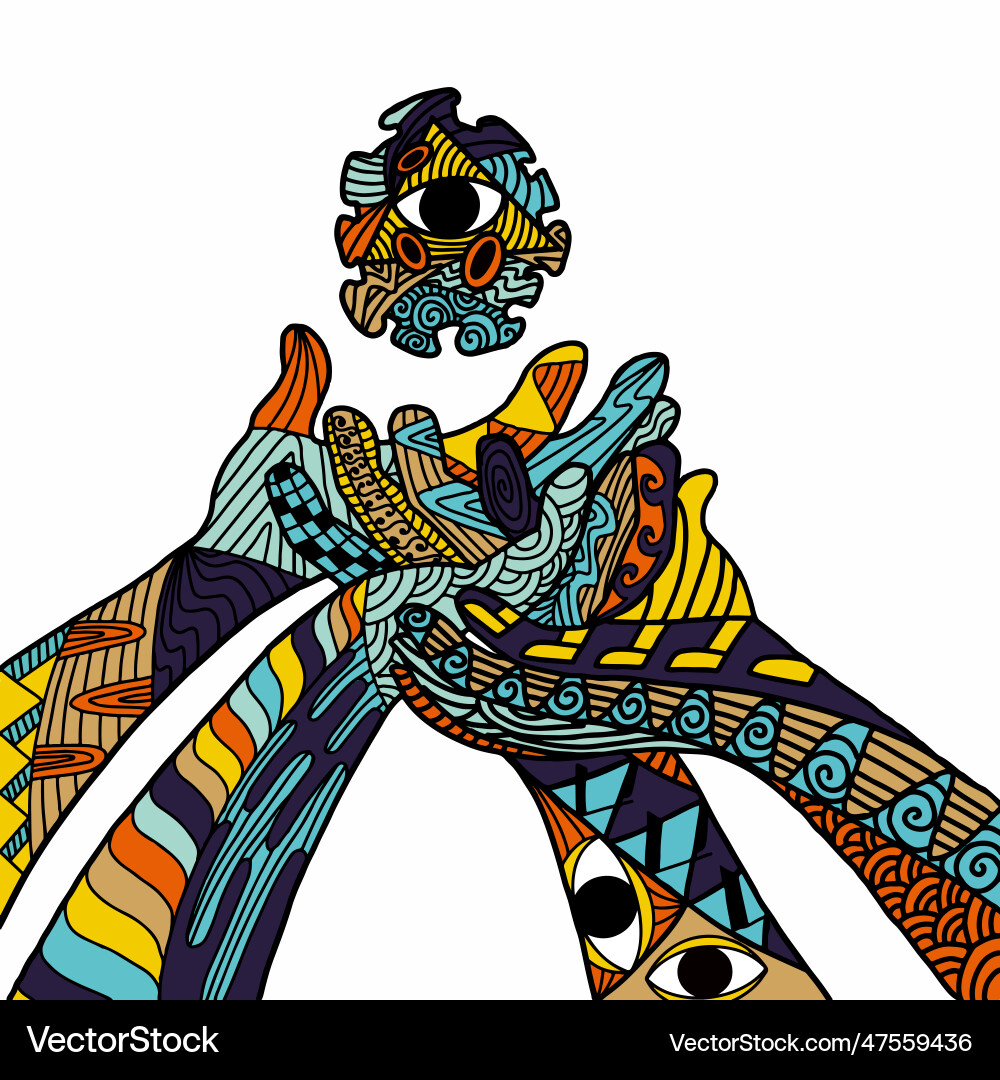 Unity hand holding Vector Image
