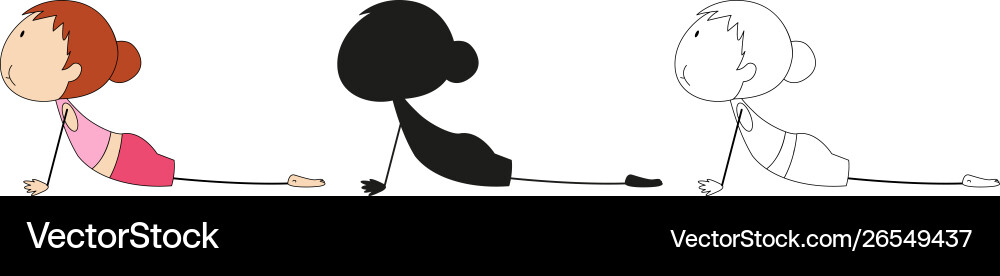 A set characters in color silhouette A set characters in color silhouette vector image