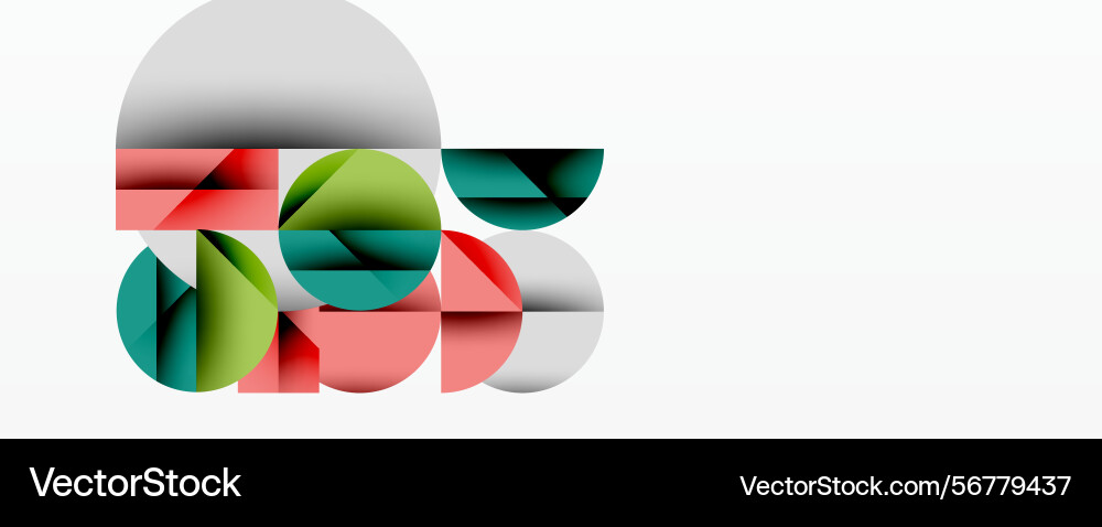 Abstract composition featuring overlapping Vector Image