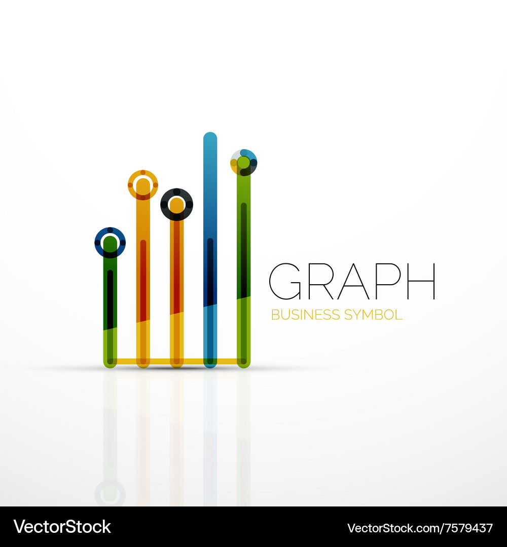 Abstract logo idea linear chart or graph Vector Image