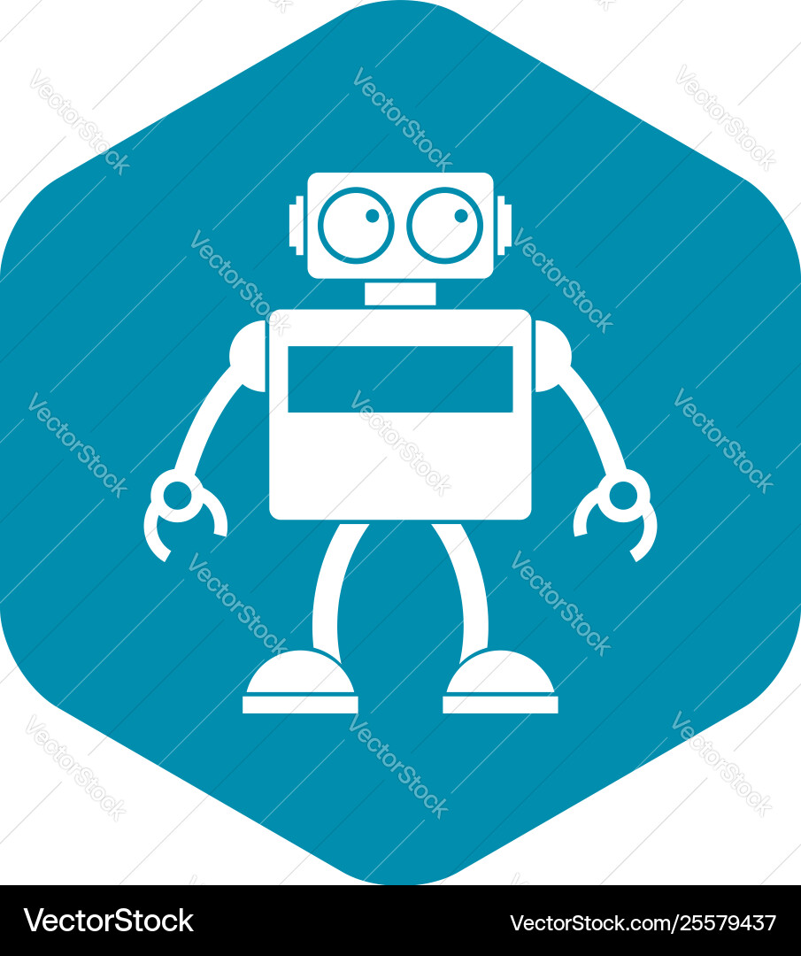 Android robot icon simple style Android robot icon simple style Vector Image