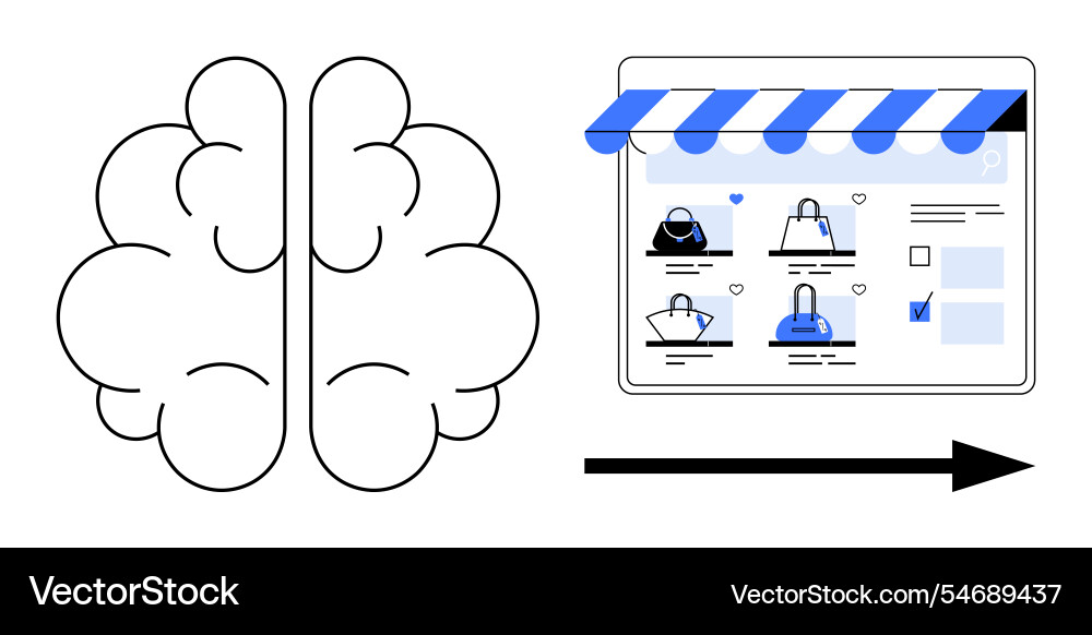 Brain To E Commerce Concept Digital Transformation