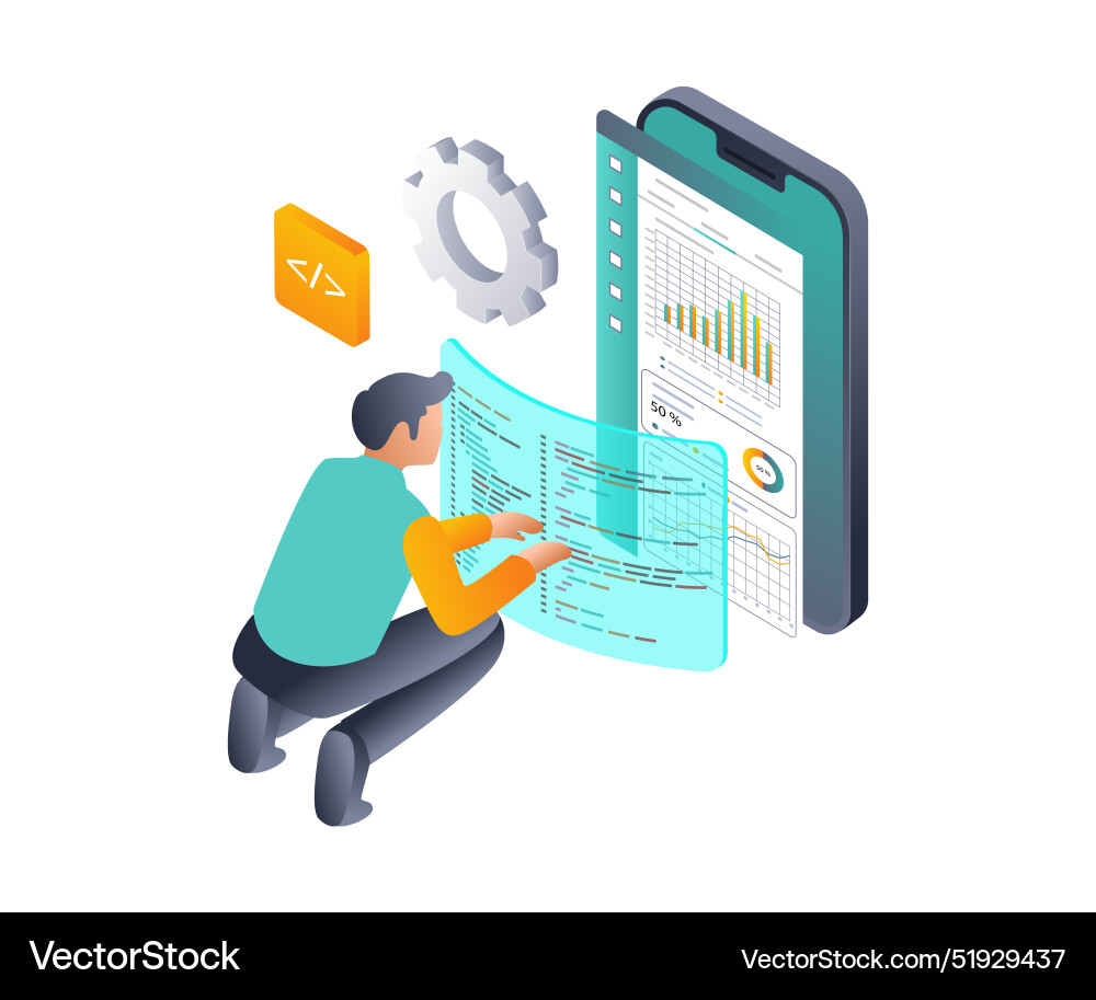 Exploring programming languages for technology Exploring programming languages for technology vector image