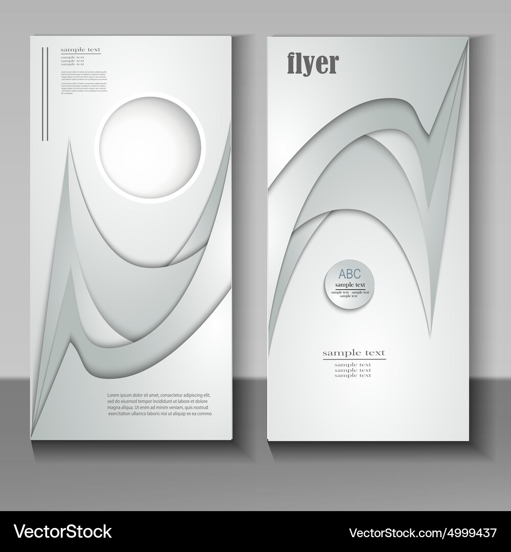 Flyer with an abstract pattern paper Vector Image