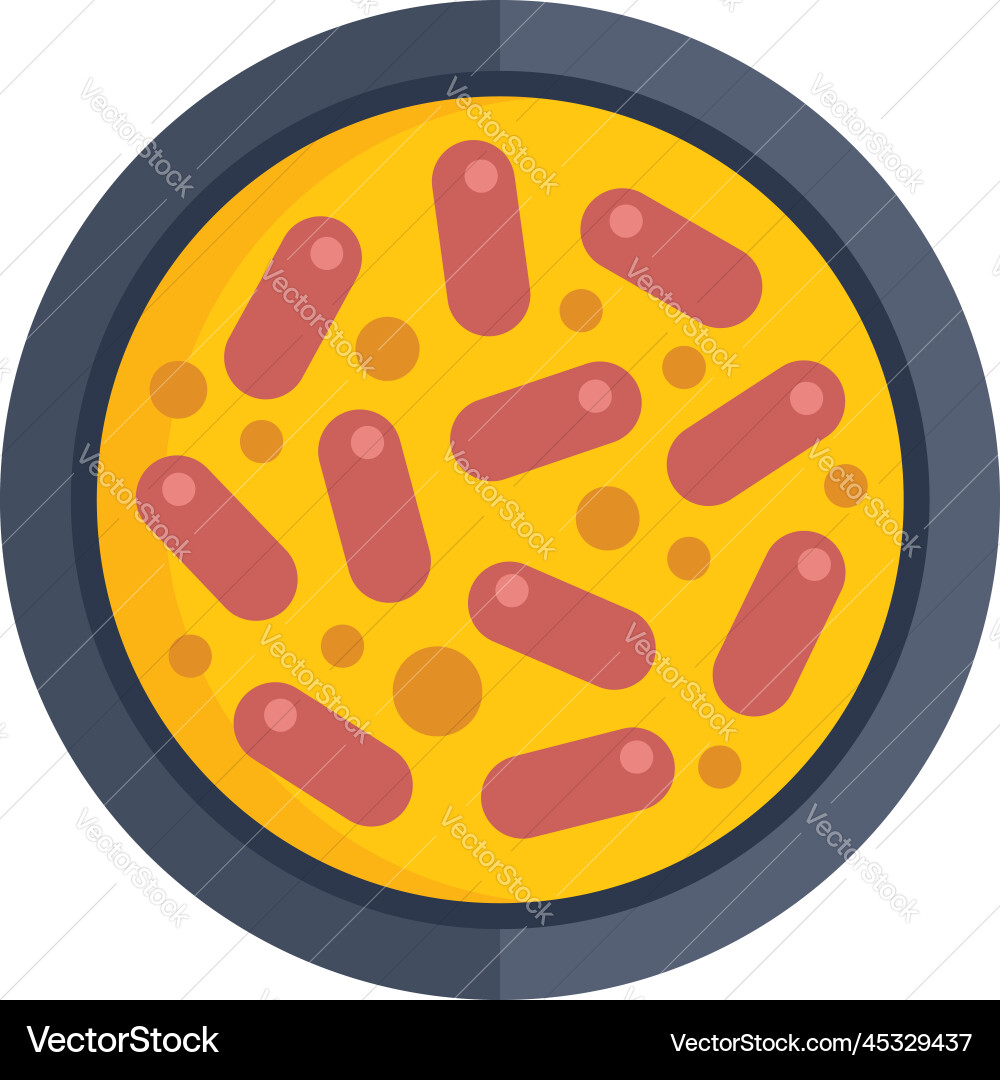 Laboratory icon flat petri dish Laboratory icon flat petri dish vector image