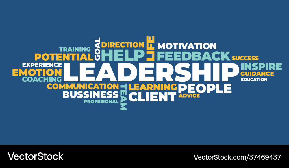Leadership word cloud concept Leadership word cloud concept vector image